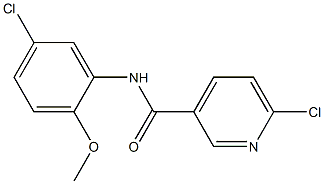 6-chloro-N-(5-chloro-2-methoxyphenyl)pyridine-3-carboxamide Struktur