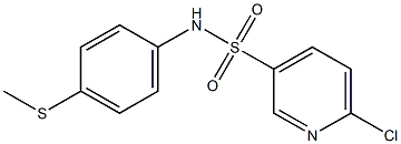 6-chloro-N-[4-(methylsulfanyl)phenyl]pyridine-3-sulfonamide Struktur