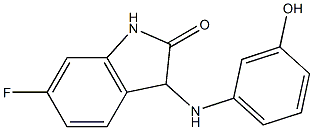 6-fluoro-3-[(3-hydroxyphenyl)amino]-2,3-dihydro-1H-indol-2-one Struktur