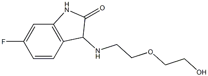 6-fluoro-3-{[2-(2-hydroxyethoxy)ethyl]amino}-2,3-dihydro-1H-indol-2-one Struktur