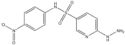 6-hydrazinyl-N-(4-nitrophenyl)pyridine-3-sulfonamide Struktur