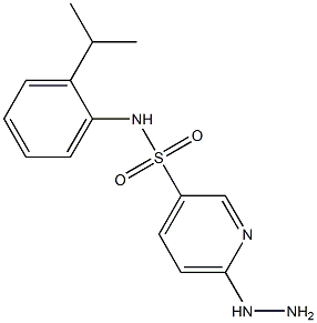 6-hydrazinyl-N-[2-(propan-2-yl)phenyl]pyridine-3-sulfonamide Struktur