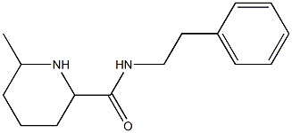 6-methyl-N-(2-phenylethyl)piperidine-2-carboxamide Struktur