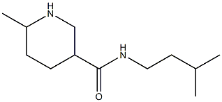 6-methyl-N-(3-methylbutyl)piperidine-3-carboxamide Struktur