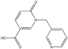 6-oxo-1-(pyridin-3-ylmethyl)-1,6-dihydropyridine-3-carboxylic acid Struktur