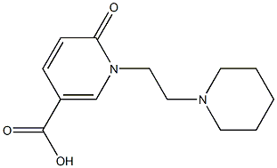 6-oxo-1-[2-(piperidin-1-yl)ethyl]-1,6-dihydropyridine-3-carboxylic acid Struktur