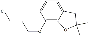 7-(3-chloropropoxy)-2,2-dimethyl-2,3-dihydro-1-benzofuran Struktur