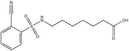 7-[(2-cyanobenzene)sulfonamido]heptanoic acid Struktur