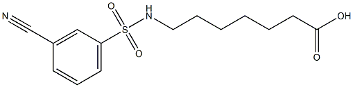 7-[(3-cyanobenzene)sulfonamido]heptanoic acid Struktur