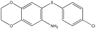 7-[(4-chlorophenyl)sulfanyl]-2,3-dihydro-1,4-benzodioxin-6-amine Struktur