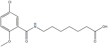 7-[(5-chloro-2-methoxyphenyl)formamido]heptanoic acid Struktur