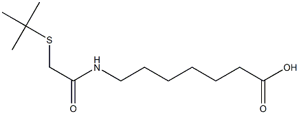 7-[2-(tert-butylsulfanyl)acetamido]heptanoic acid Struktur