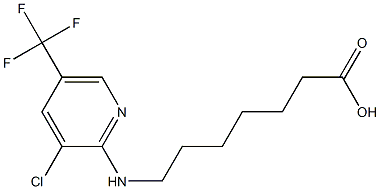 7-{[3-chloro-5-(trifluoromethyl)pyridin-2-yl]amino}heptanoic acid Struktur