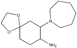 7-azepan-1-yl-1,4-dioxaspiro[4.5]dec-8-ylamine Struktur