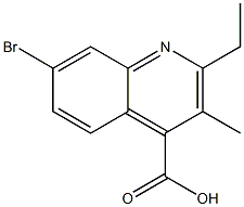 7-bromo-2-ethyl-3-methylquinoline-4-carboxylic acid Struktur