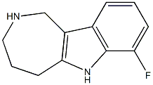 7-fluoro-1H,2H,3H,4H,5H,6H-azepino[4,3-b]indole Struktur