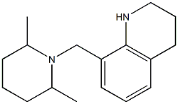 8-[(2,6-dimethylpiperidin-1-yl)methyl]-1,2,3,4-tetrahydroquinoline Struktur