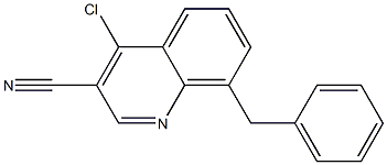 8-benzyl-4-chloroquinoline-3-carbonitrile Struktur