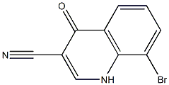 8-bromo-4-oxo-1,4-dihydroquinoline-3-carbonitrile Struktur