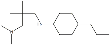 dimethyl(2-methyl-2-{[(4-propylcyclohexyl)amino]methyl}propyl)amine Struktur