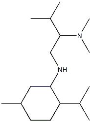 dimethyl(3-methyl-1-{[5-methyl-2-(propan-2-yl)cyclohexyl]amino}butan-2-yl)amine Struktur