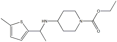 ethyl 4-{[1-(5-methylthiophen-2-yl)ethyl]amino}piperidine-1-carboxylate Struktur