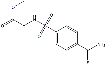 methyl ({[4-(aminocarbonothioyl)phenyl]sulfonyl}amino)acetate Struktur