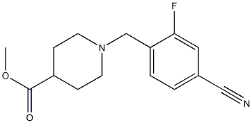 methyl 1-(4-cyano-2-fluorobenzyl)piperidine-4-carboxylate Struktur