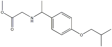 methyl 2-({1-[4-(2-methylpropoxy)phenyl]ethyl}amino)acetate Struktur