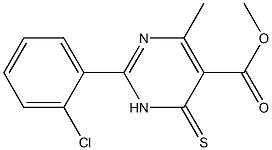 methyl 2-(2-chlorophenyl)-4-methyl-6-thioxo-1,6-dihydropyrimidine-5-carboxylate Struktur