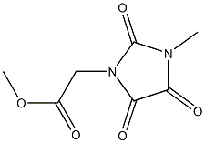 methyl 2-(3-methyl-2,4,5-trioxoimidazolidin-1-yl)acetate Struktur