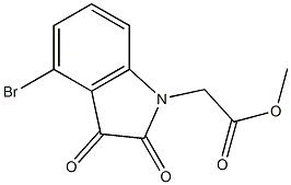 methyl 2-(4-bromo-2,3-dioxo-2,3-dihydro-1H-indol-1-yl)acetate Struktur