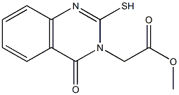 methyl 2-(4-oxo-2-sulfanyl-3,4-dihydroquinazolin-3-yl)acetate Struktur