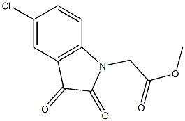 methyl 2-(5-chloro-2,3-dioxo-2,3-dihydro-1H-indol-1-yl)acetate Struktur