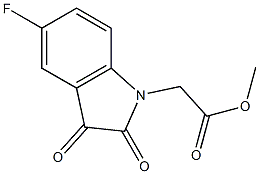 methyl 2-(5-fluoro-2,3-dioxo-2,3-dihydro-1H-indol-1-yl)acetate Struktur