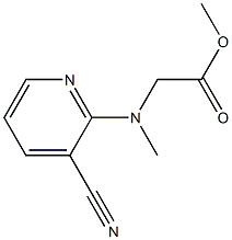 methyl 2-[(3-cyanopyridin-2-yl)(methyl)amino]acetate Struktur