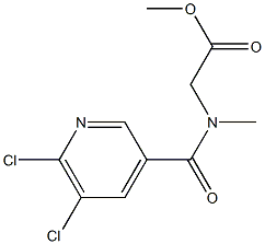 methyl 2-[(5,6-dichloropyridin-3-yl)-N-methylformamido]acetate Struktur