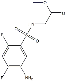 methyl 2-[(5-amino-2,4-difluorobenzene)sulfonamido]acetate Struktur