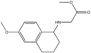 methyl 2-[(6-methoxy-1,2,3,4-tetrahydronaphthalen-1-yl)amino]acetate Struktur