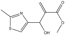 methyl 2-[hydroxy(2-methyl-1,3-thiazol-4-yl)methyl]prop-2-enoate Struktur