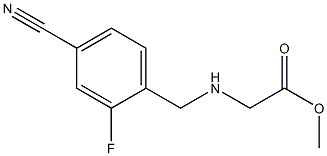 methyl 2-{[(4-cyano-2-fluorophenyl)methyl]amino}acetate Struktur