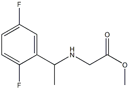 methyl 2-{[1-(2,5-difluorophenyl)ethyl]amino}acetate Struktur