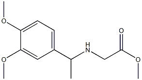 methyl 2-{[1-(3,4-dimethoxyphenyl)ethyl]amino}acetate Struktur