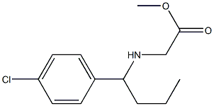 methyl 2-{[1-(4-chlorophenyl)butyl]amino}acetate Struktur