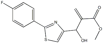 methyl 2-{[2-(4-fluorophenyl)-1,3-thiazol-4-yl](hydroxy)methyl}prop-2-enoate Struktur