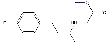 methyl 2-{[4-(4-hydroxyphenyl)butan-2-yl]amino}acetate Struktur