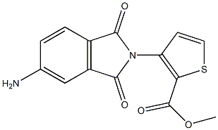 methyl 3-(5-amino-1,3-dioxo-2,3-dihydro-1H-isoindol-2-yl)thiophene-2-carboxylate Struktur