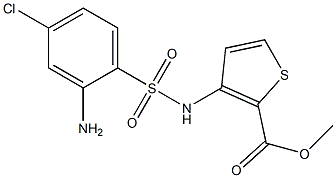 methyl 3-[(2-amino-4-chlorobenzene)sulfonamido]thiophene-2-carboxylate Struktur