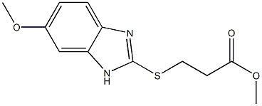 methyl 3-[(6-methoxy-1H-1,3-benzodiazol-2-yl)sulfanyl]propanoate Struktur