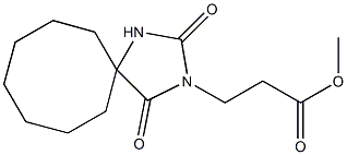 methyl 3-{2,4-dioxo-1,3-diazaspiro[4.7]dodecan-3-yl}propanoate Struktur